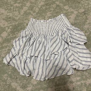 Pookie & Sebastian white and Black Striped RuffleSkirt